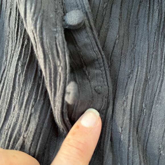 TORRID Fabric Button Up Top Womens 5X Sequin Whimsigoth Lace Roll Tab Fairy Goth - Picture 11 of 13